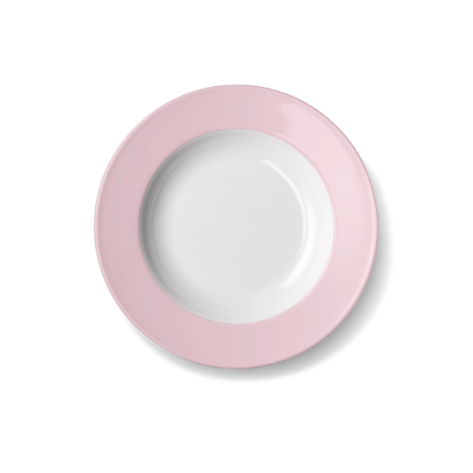 Solid Color Assiette creuse 23 cm drapeau rose pâle