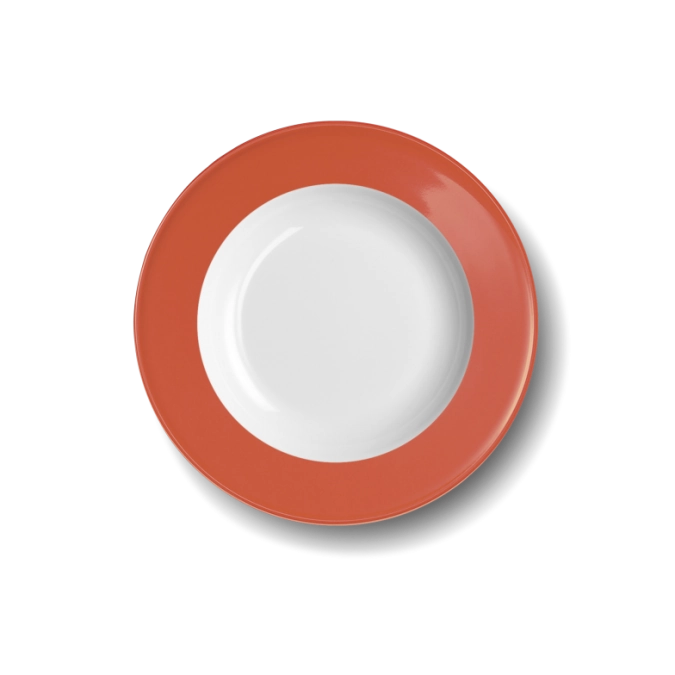 Solid Color Assiette creuse 23 cm drapeau corail