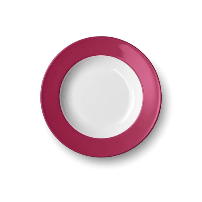Solid Color Assiette creuse 23 cm drapeau framboise