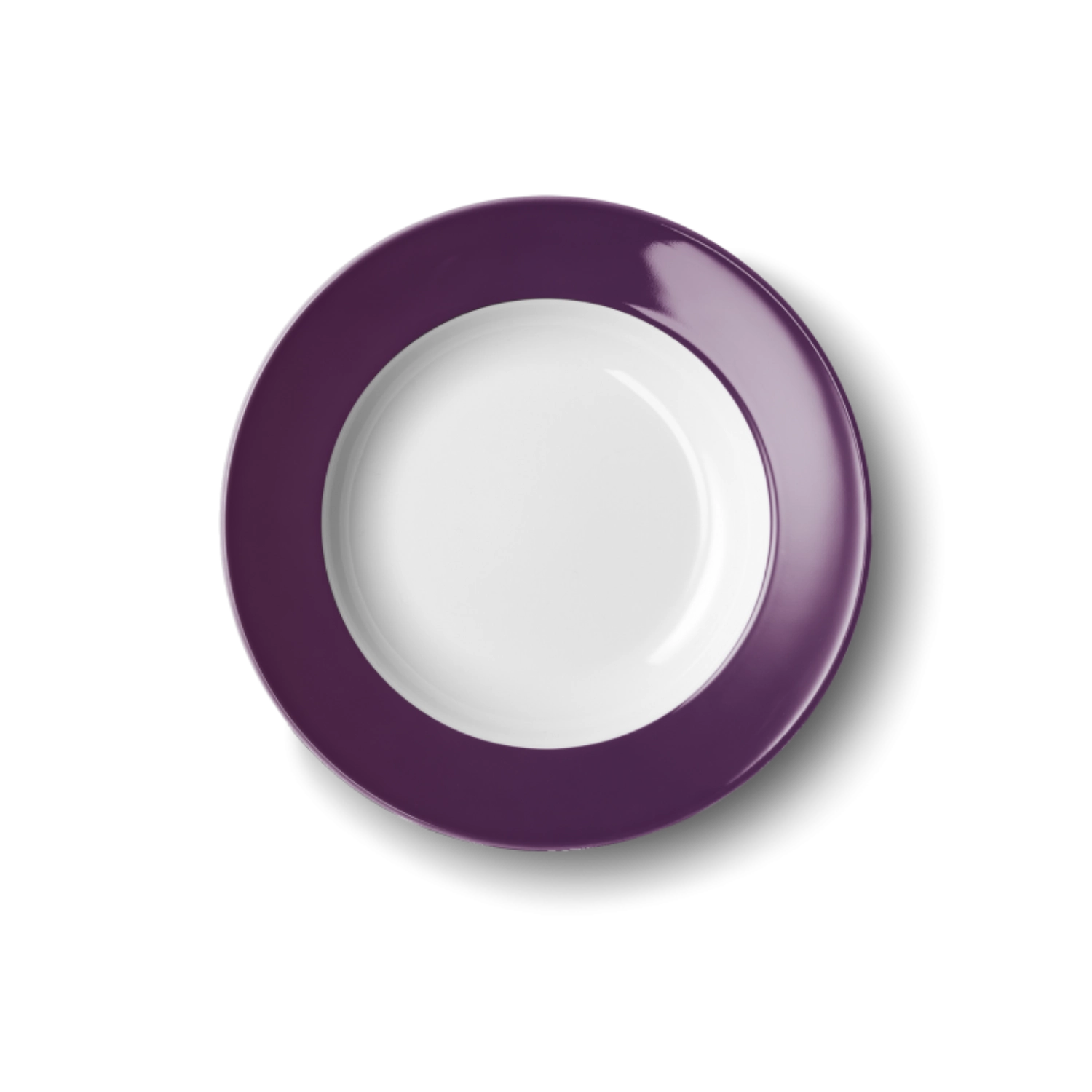 Solid Color Assiette creuse 23 cm drapeau prune