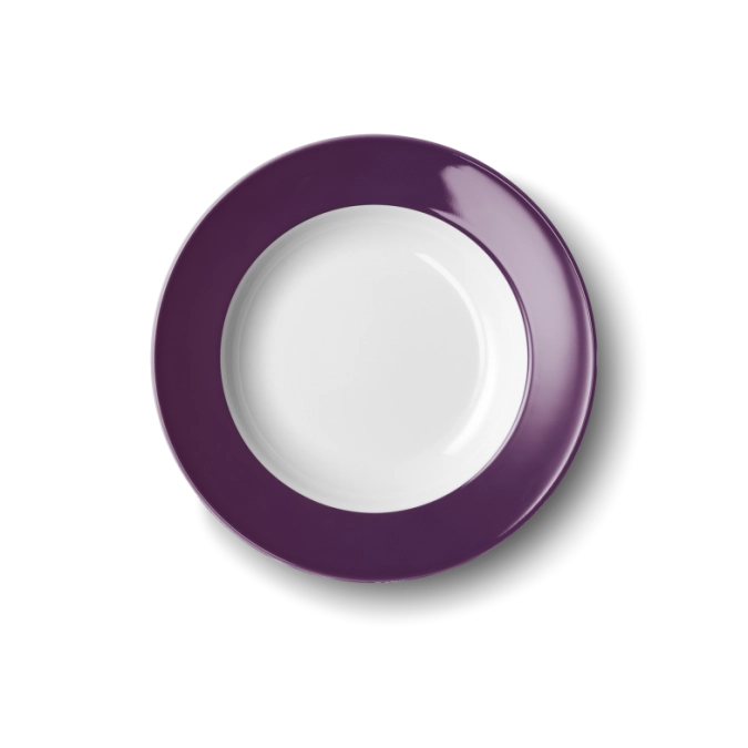 Solid Color Assiette creuse 23 cm drapeau prune