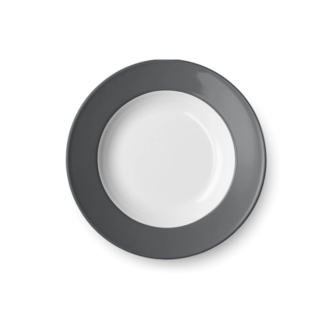 Solid Color Assiette creuse 23 cm drapeau anthracite