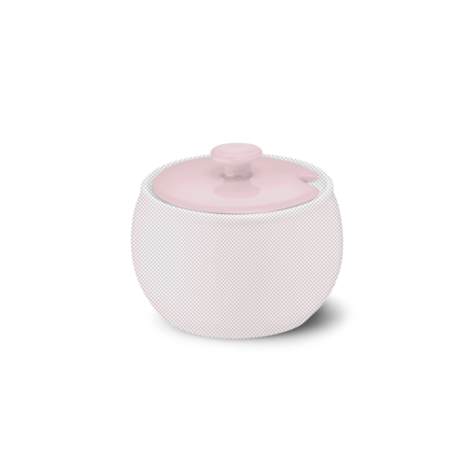Solid Color Deckel Zuckerdose