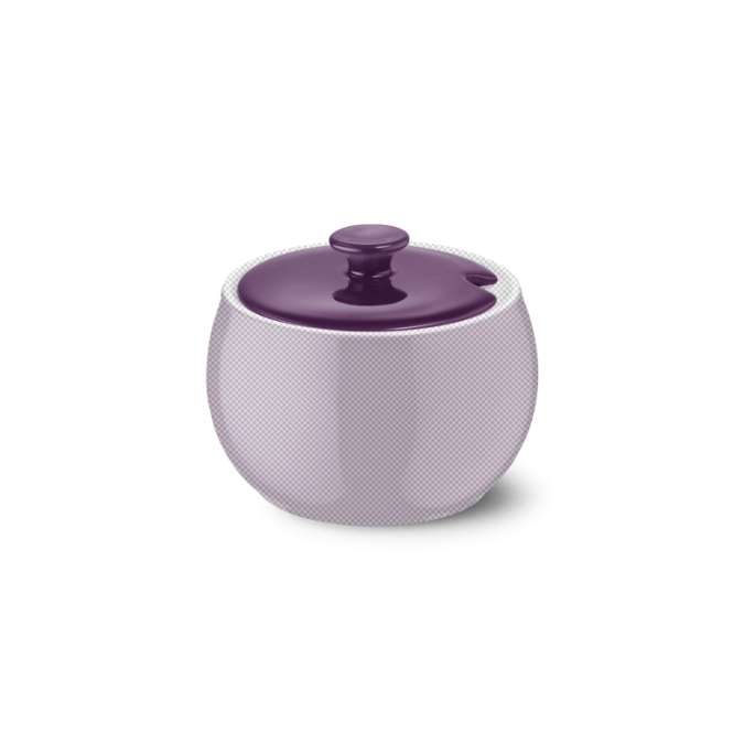 Solid Color Deckel Zuckerdose