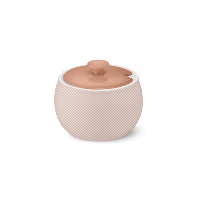 Solid Color couvercle boîte à sucre blush