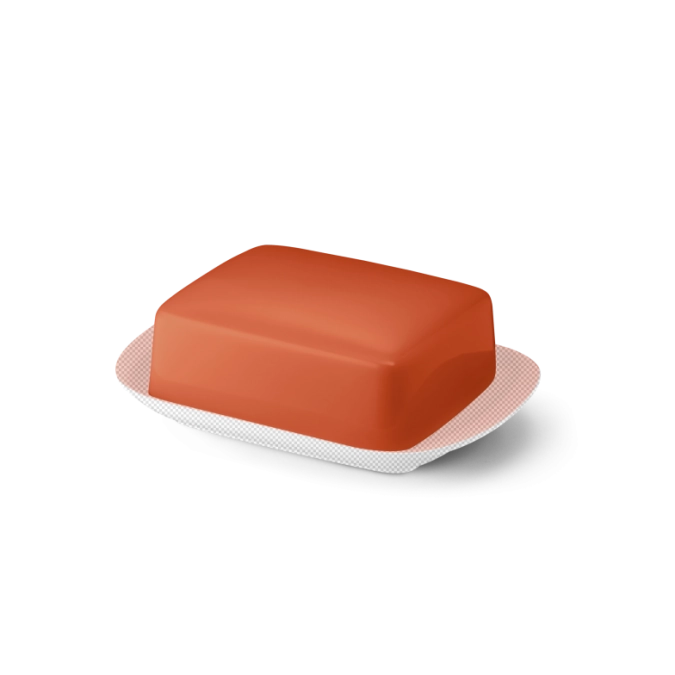 Solid Color Butterdose supérieur corail