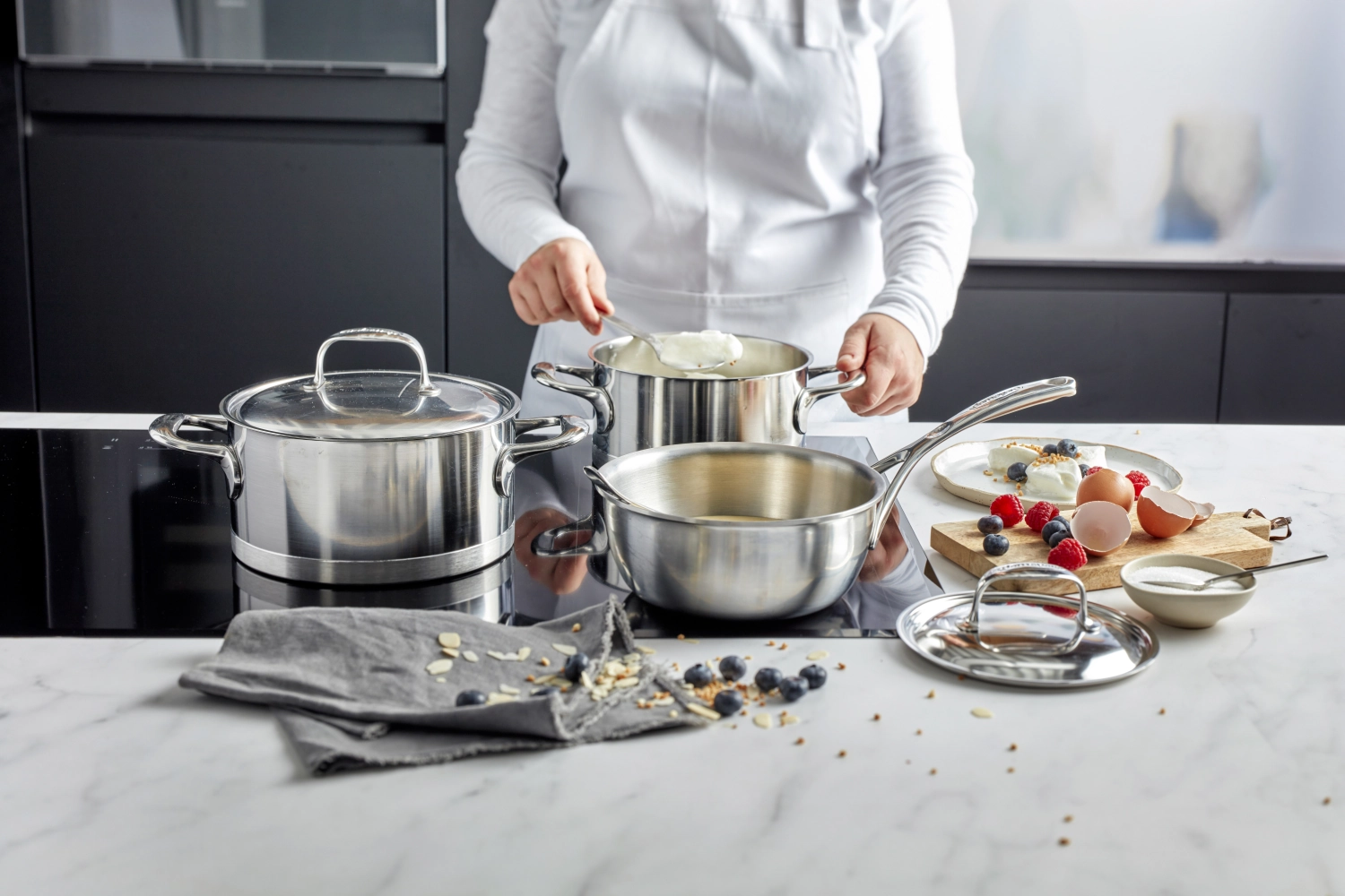 3tlg. Atlantis 7 Kochtopfset