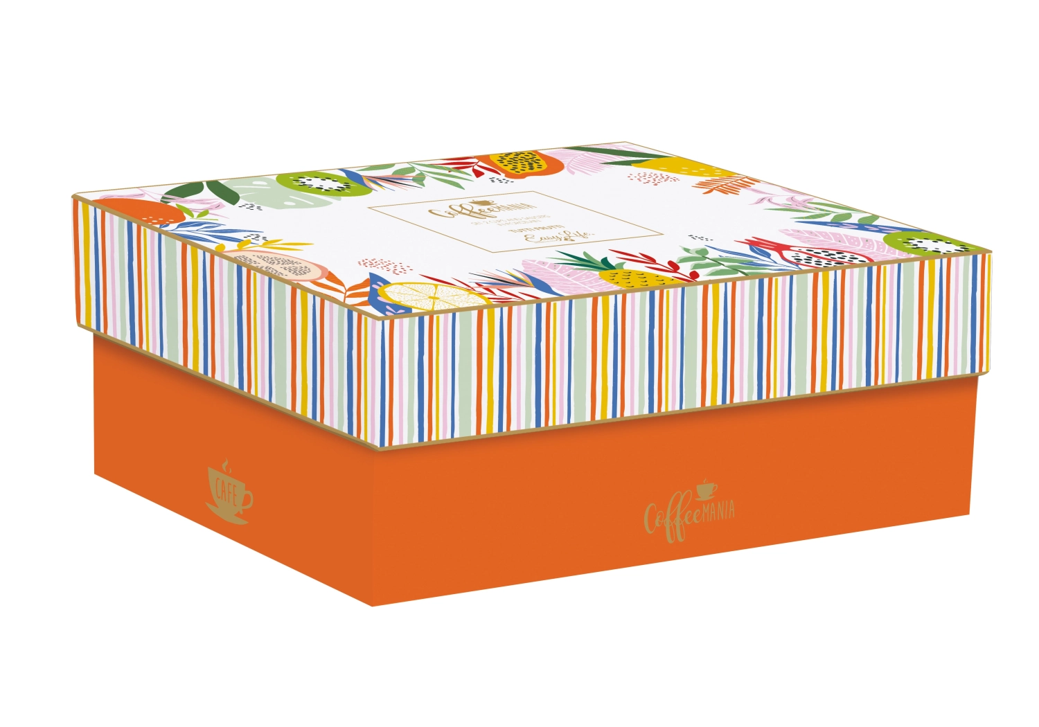 2x tasses à café avec soucoupe. tutti frutti, 2x4