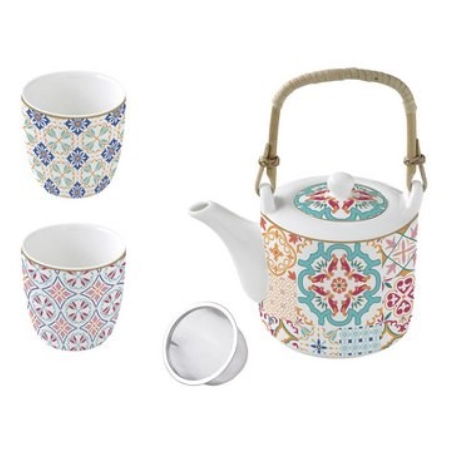 Siracusa théière 600 ml avec infusion et 2 tasses