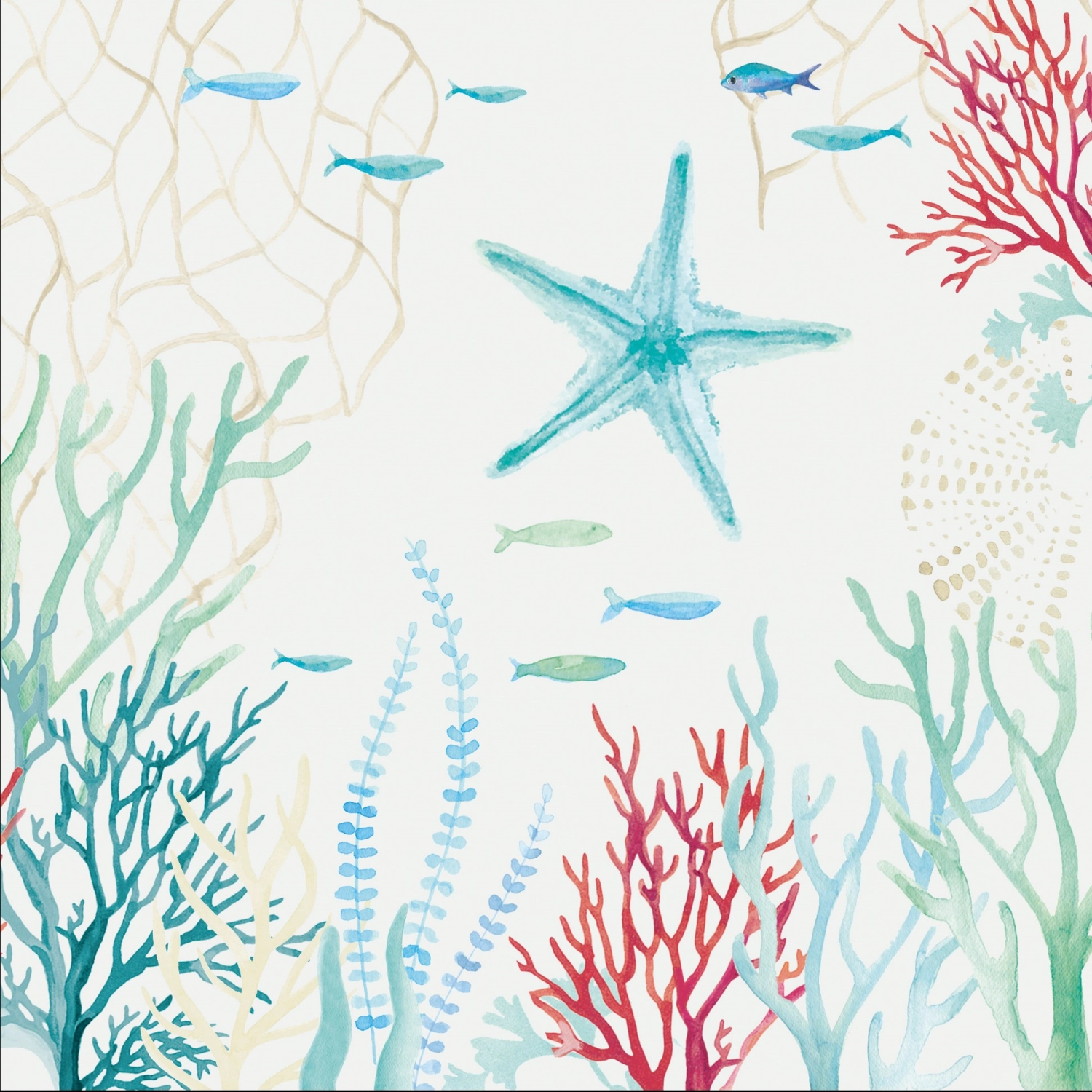 Under the sea serviettes 20 pcs, 33x33cm