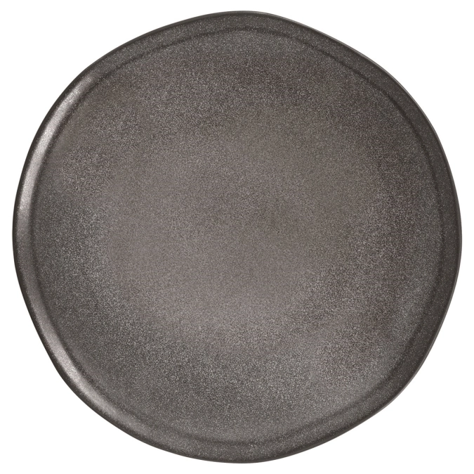 Essential Assiette plate, faïence, grise, D26,5cm