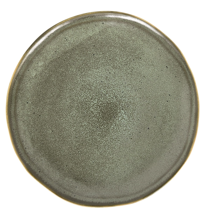 Essential Assiette plate, faïence, vert,D26,5cm