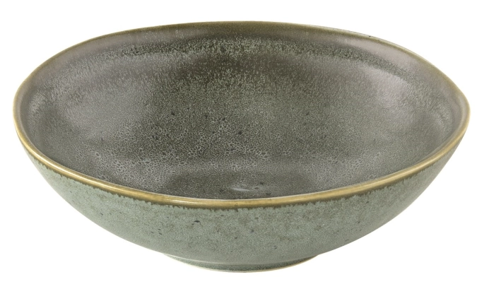 Essential Assiette creuse, faïence, vert, D18cm