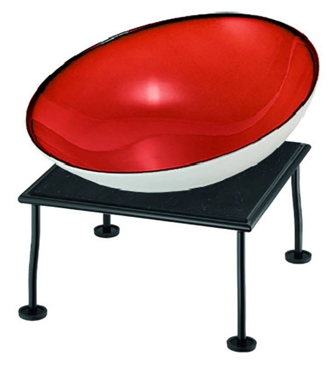 RAISER Buffetschale rot 23x23 m. Kühlkissensystem, L-Standfu