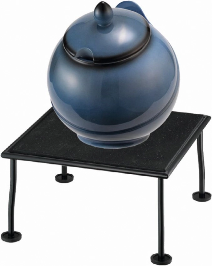 RAISER Buffet Bowl Med. 23 x 23 blau L-Standfuss Black Steel