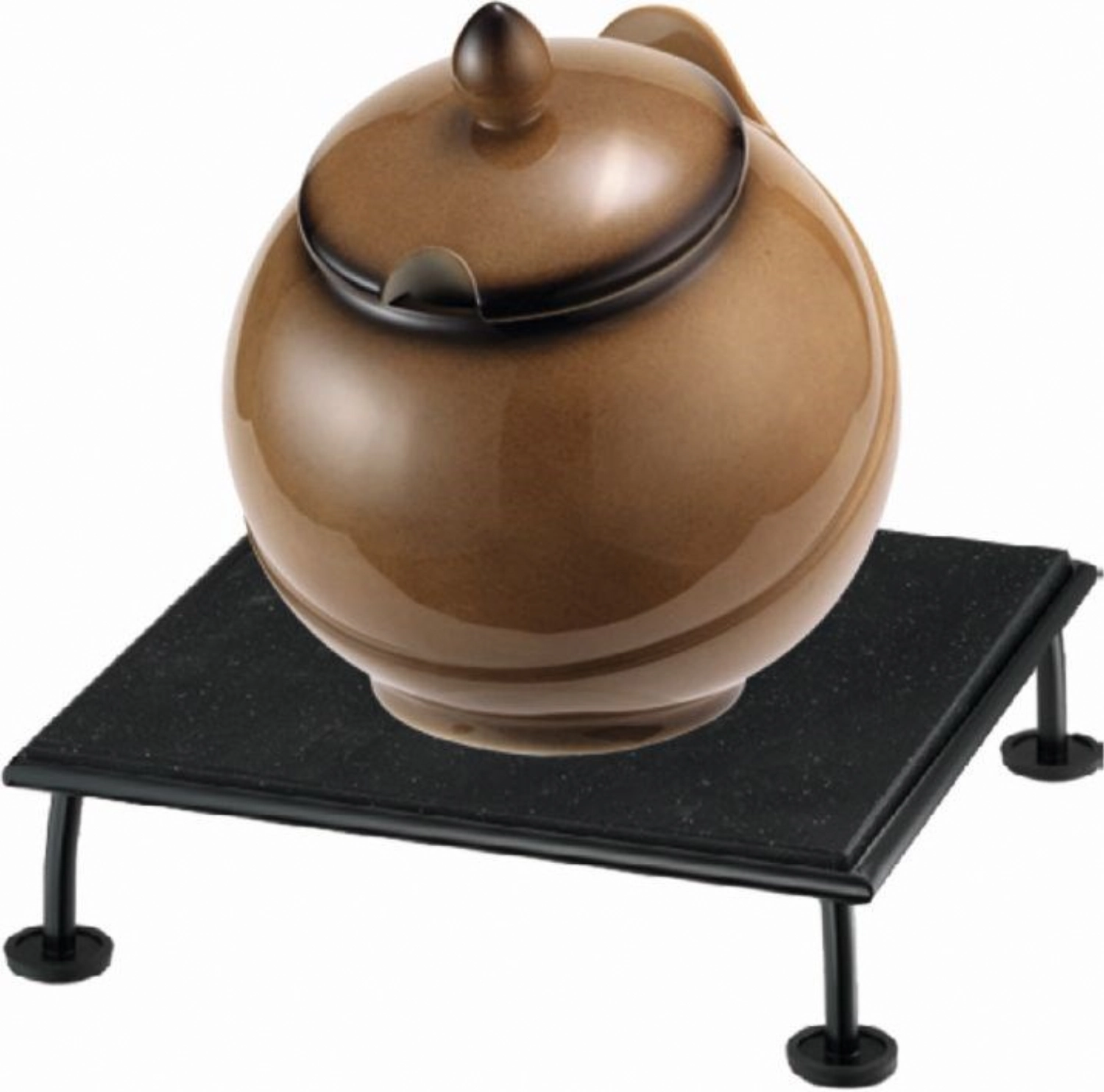 RAISER Buffet Bowl Med. 23 x 23 grau S-Standfuss Black Steel