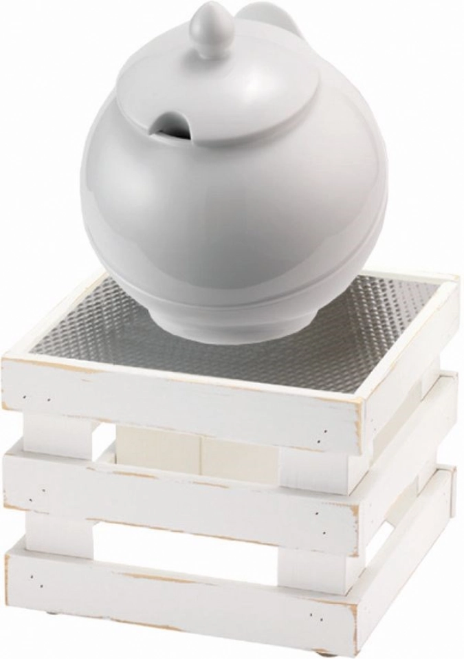 RAISER Buffet Bowl Med. 23x23 weiss L-Standfuss Vintage Whit