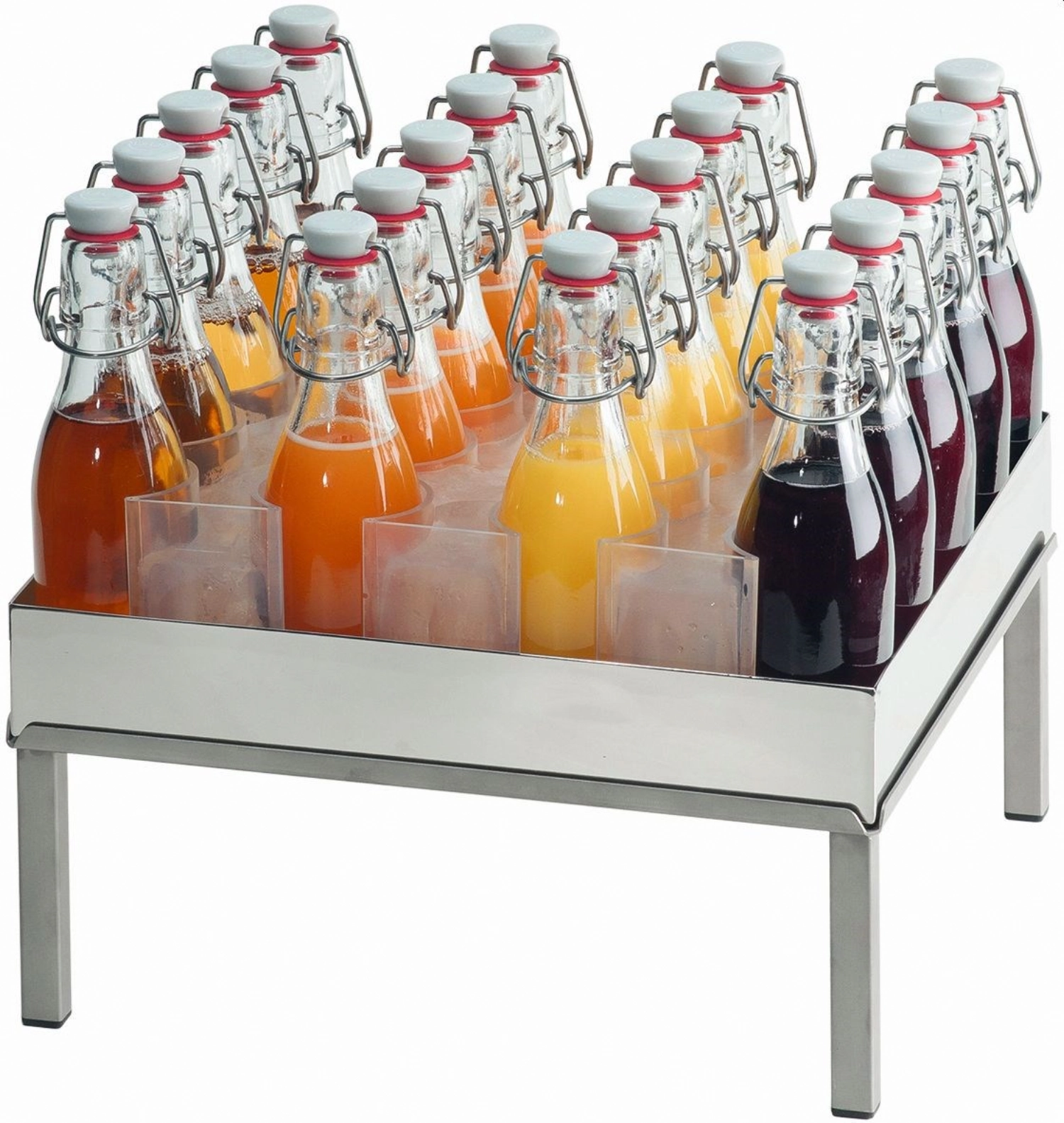 RAISER Service à boissons 33x33 M Pied Stanless Steel 20 fl.