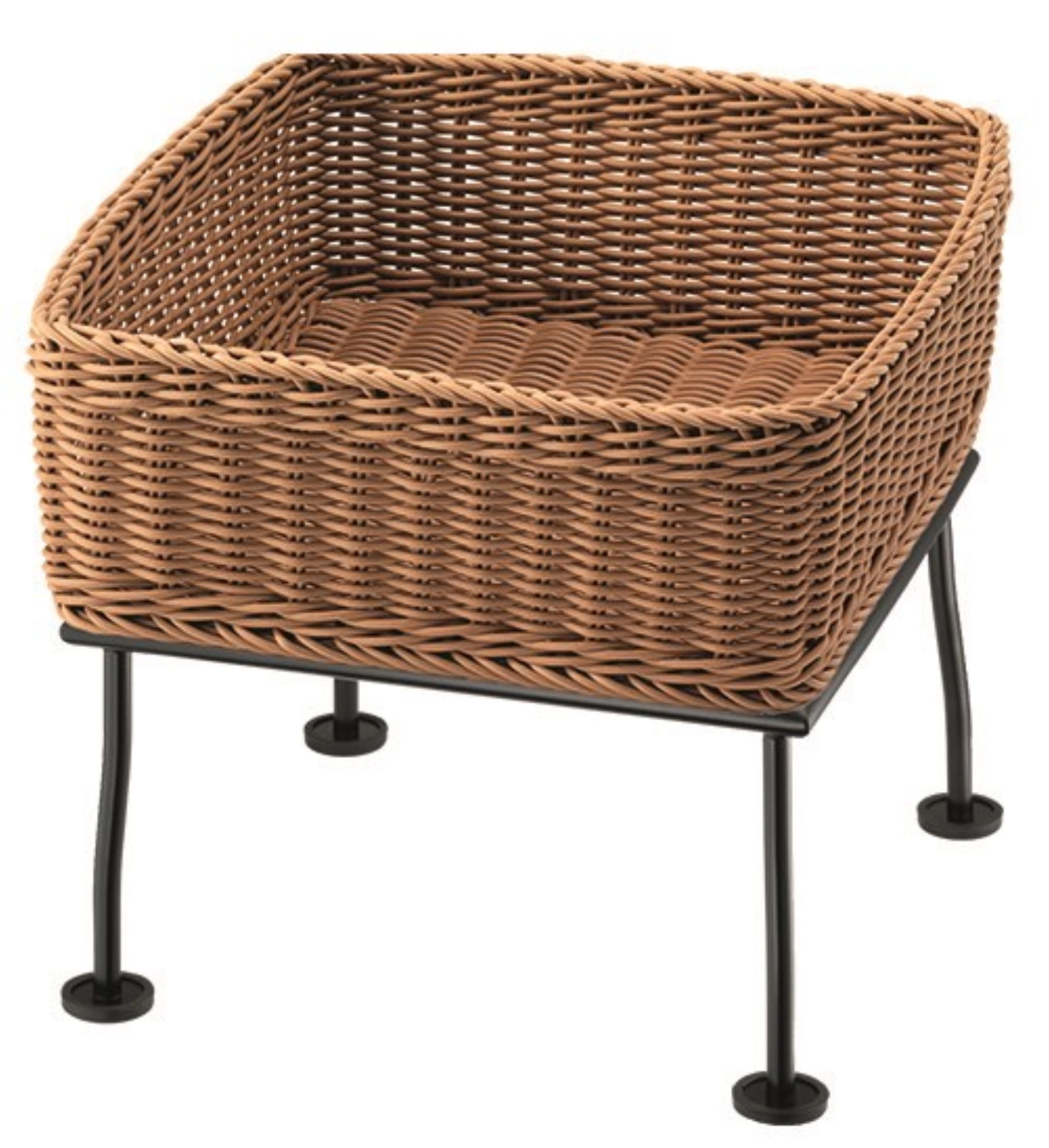 RAISER Panier à pain 33x33cm beige Pied en L Black Steel Pan