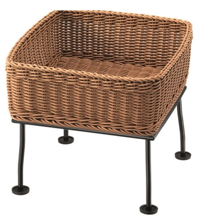 RAISER Panier à pain 33x33cm beige Pied en L Black Steel Pan