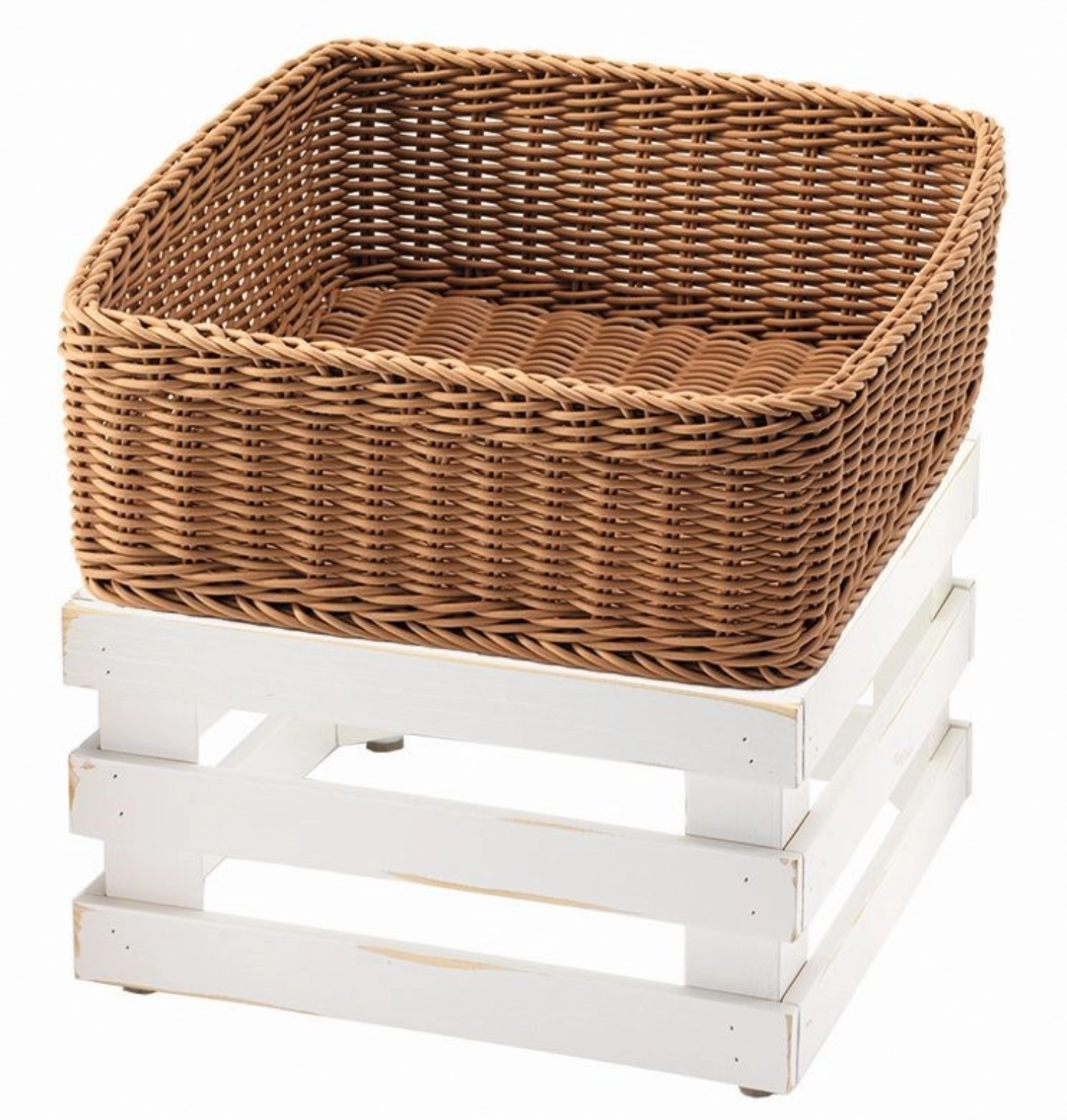 RAISER Corbeille à pain 33x33 beige 9L L pied Vintage White