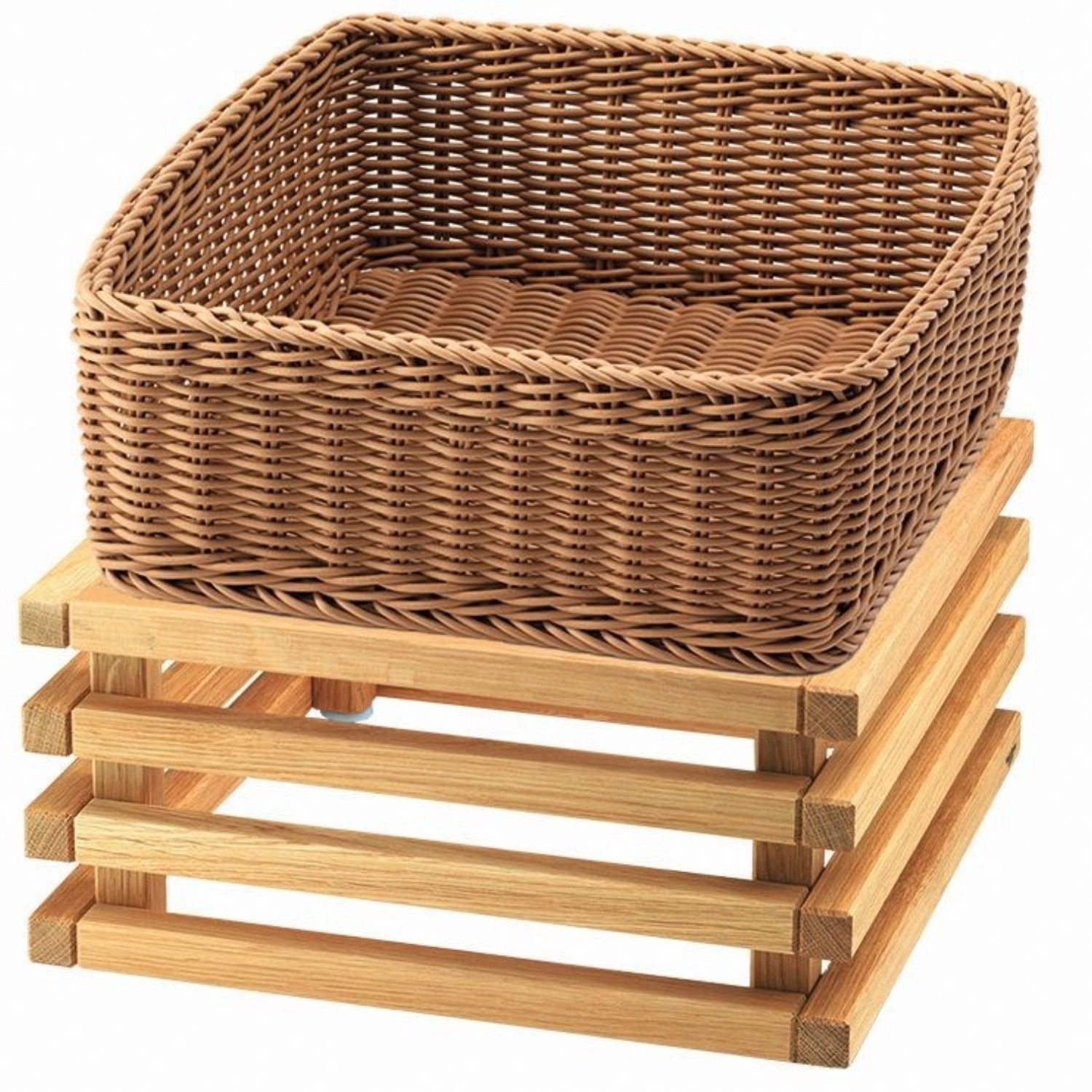 RAISER Panier à pain 33x33 beige 9L L Pied en chêne