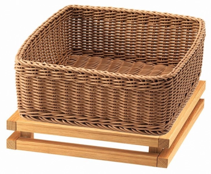 RAISER Corbeille à pain 33x33 beige 9L S pied chêne