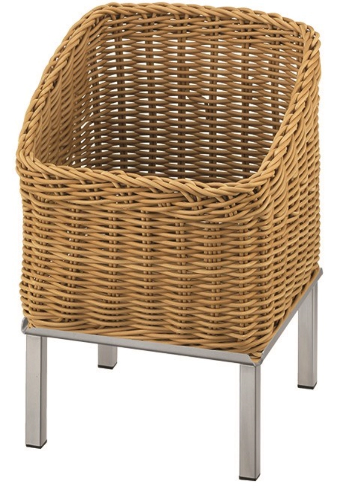 RAISER Brotkorb 23x23cm beige M-Standfuss St. Steel Korb aus