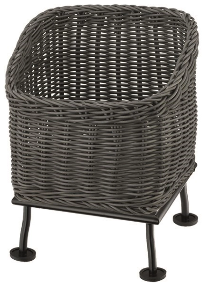 RAISER Corbeille à pain 23x23cm grey M-Pied Black Steel Corb