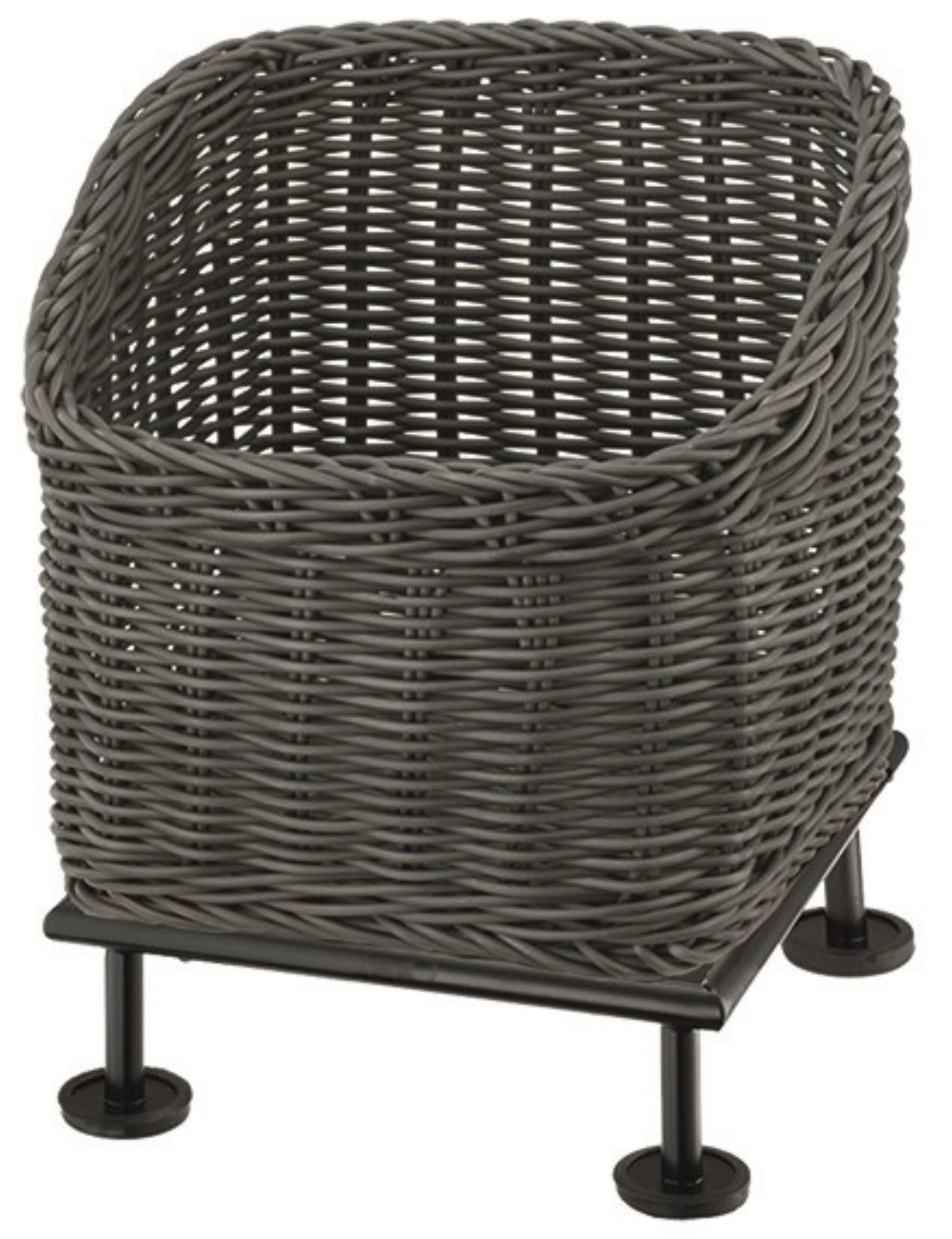 RAISER Brotkorb 23x23cm grey S-Standfuss Black Steel Korb au