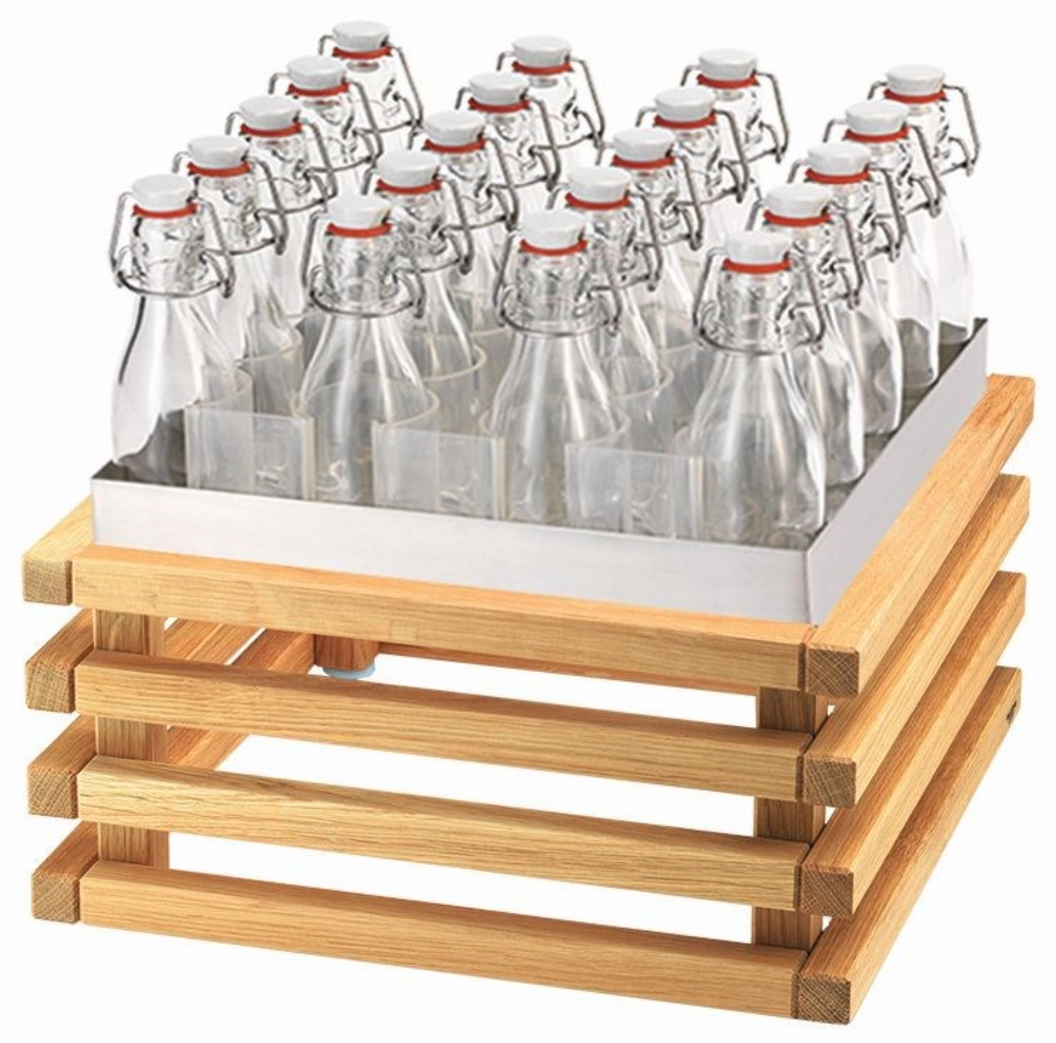 Set à boissons 33x33 avec 20 verres à boire 0,2L,bol en inox