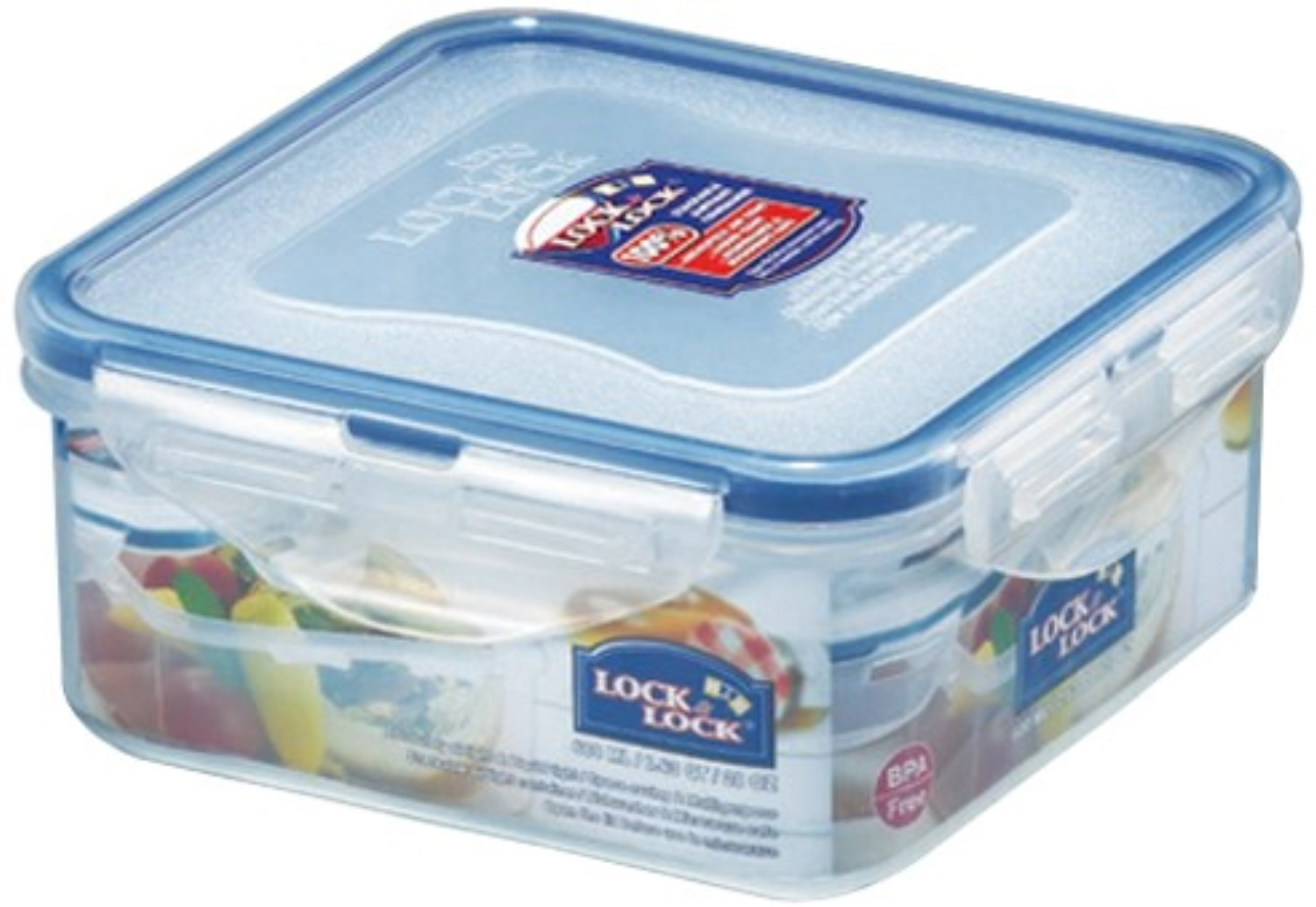 Boîte à provisions carrée 0.6lt 13.4x13.4x6cm