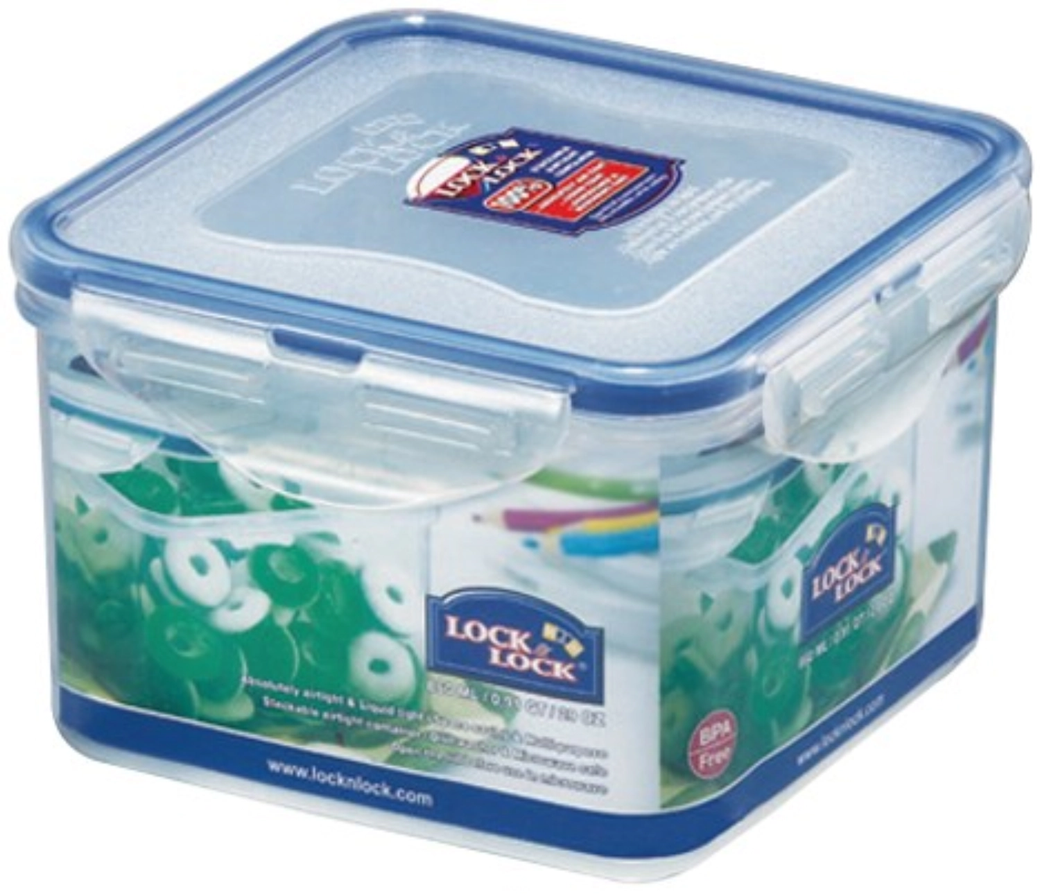 Boîte à provision carrée 0.86lt 13.4x13.4x8.8cm