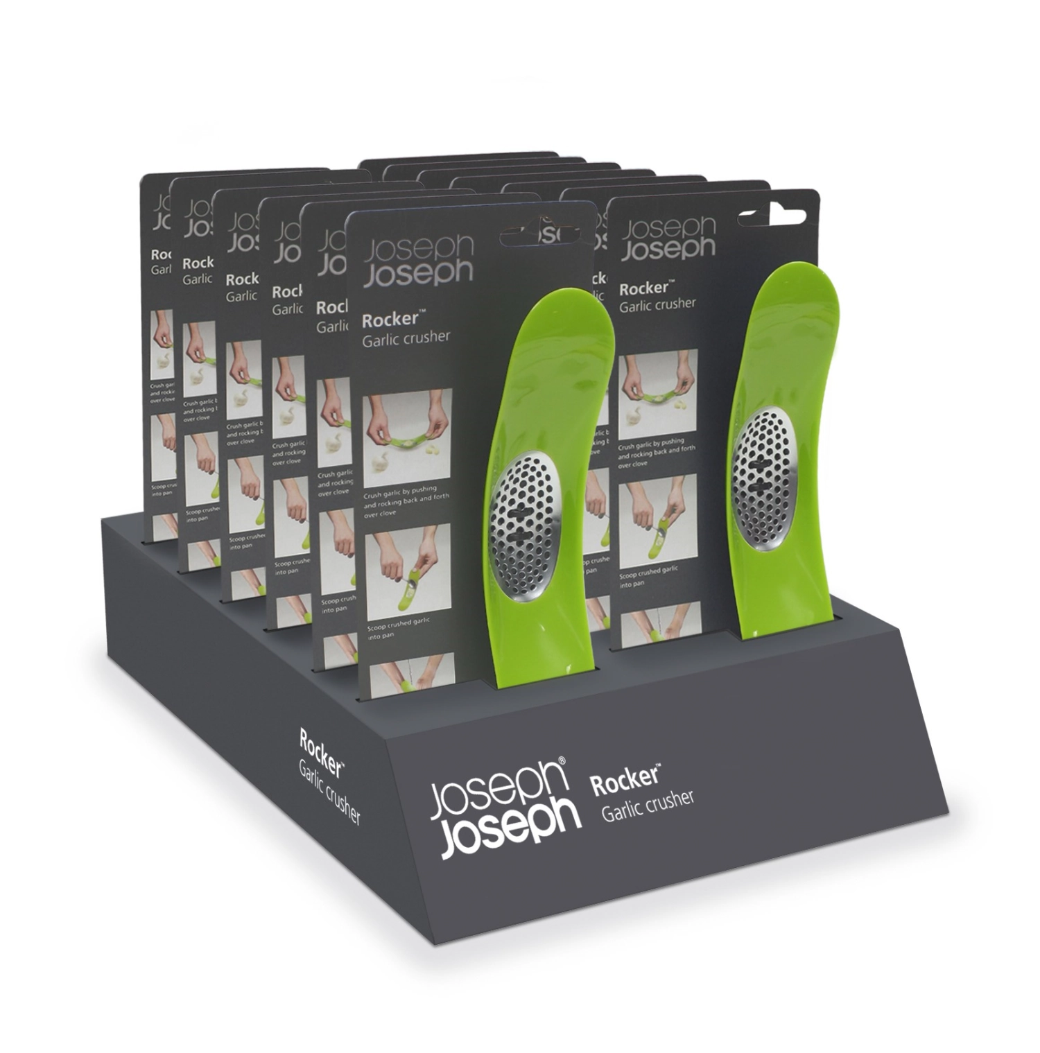 Peson à ail rocker vert, 18.9x4.6x3.2 cm