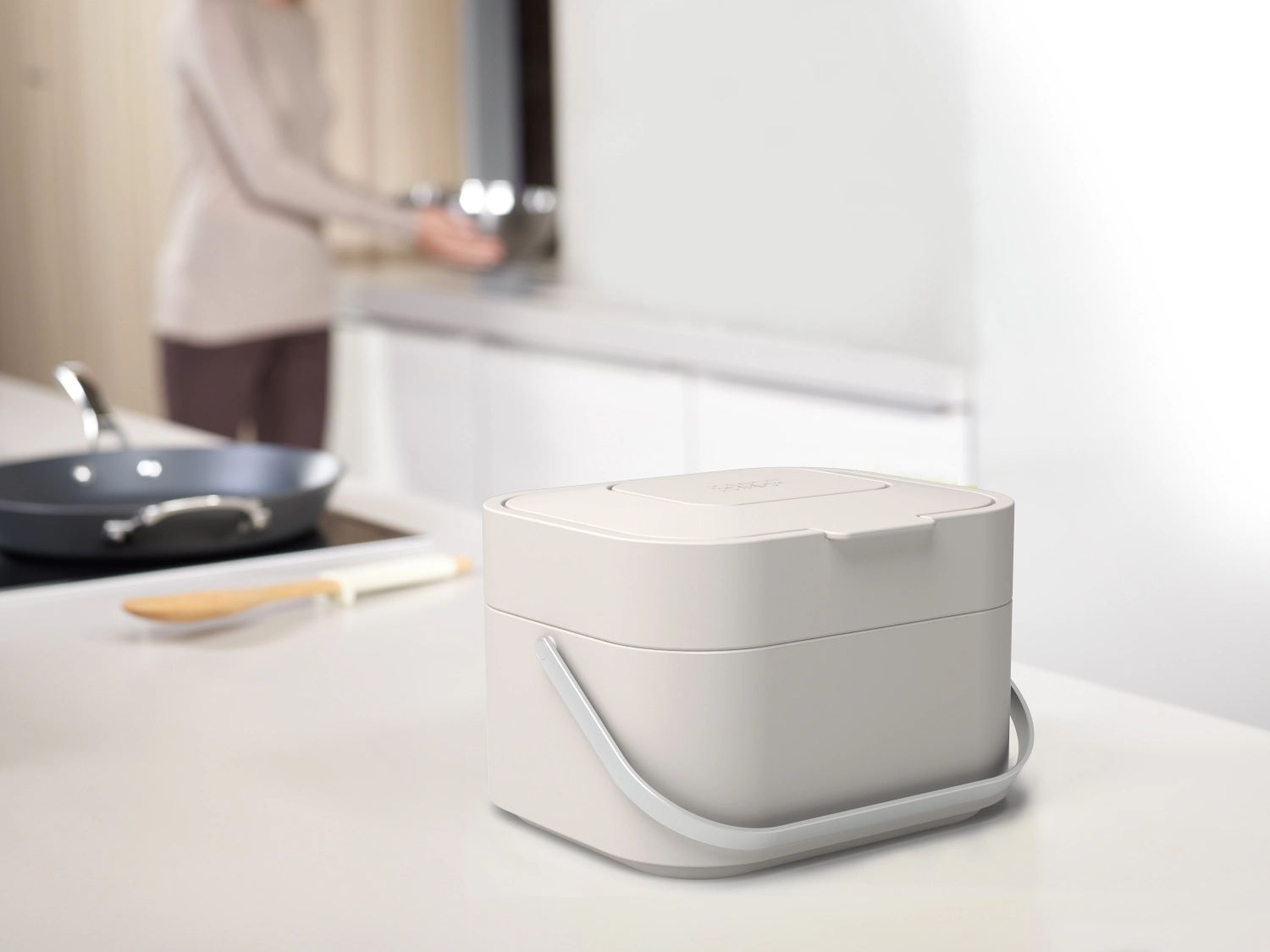 Stack 4l poubelle, sand, 19.5x23.5x16 cm