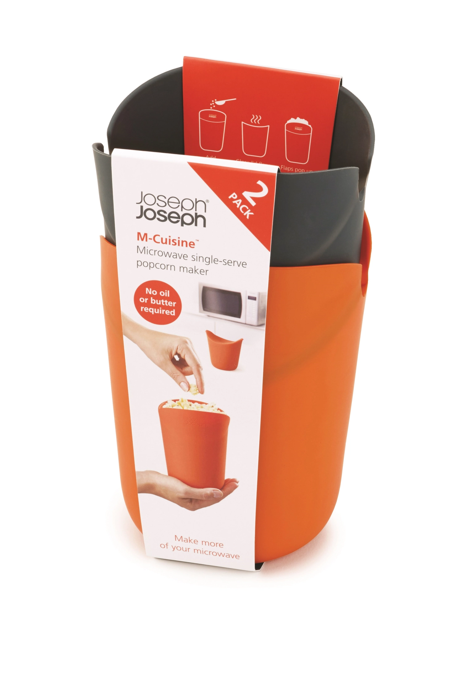 M-cuisine popcorn maker 2 pièces, petit, 11x14.9x10 cm