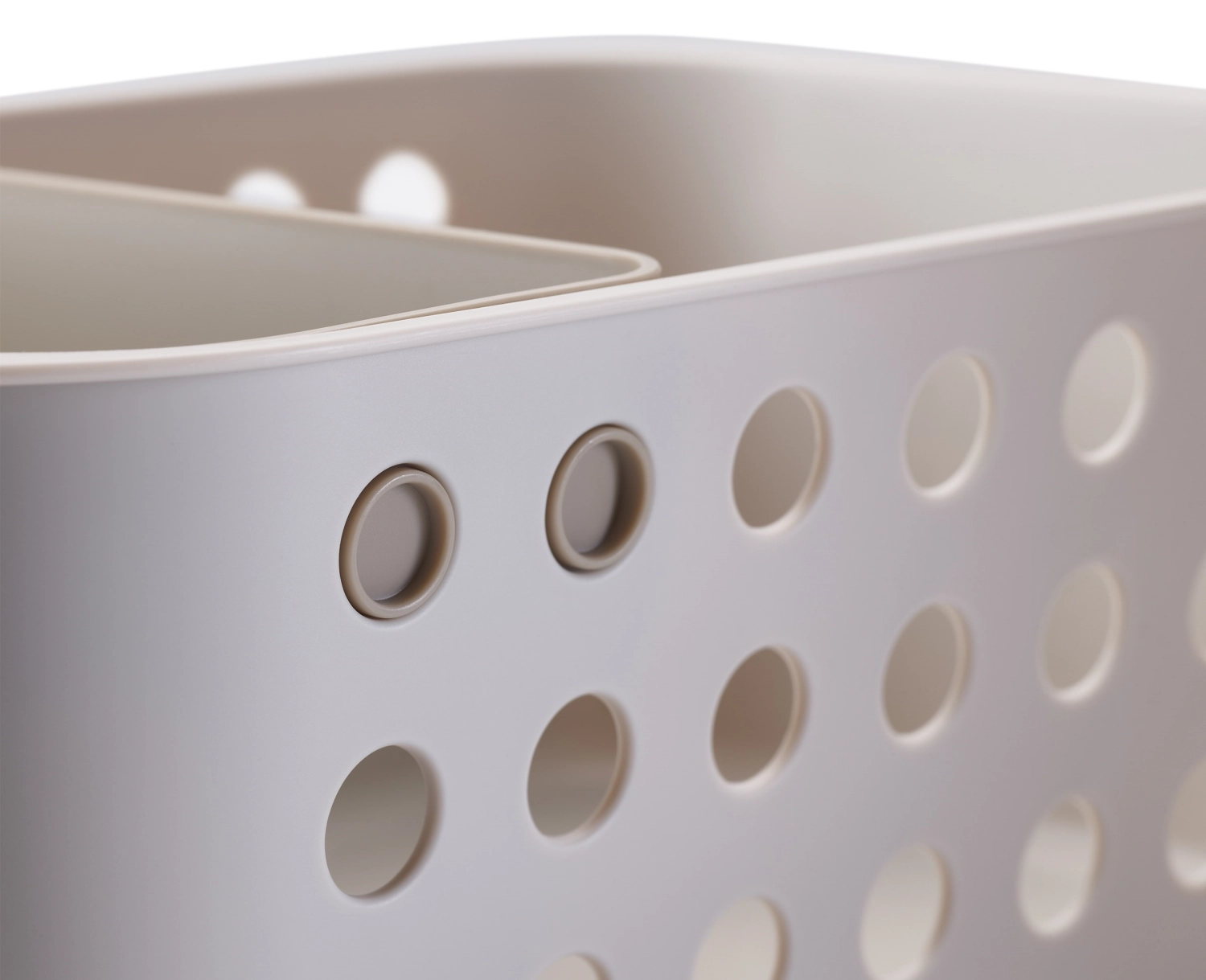 Easystore panier de rangement petit écru 18.5x29x11.3 cm