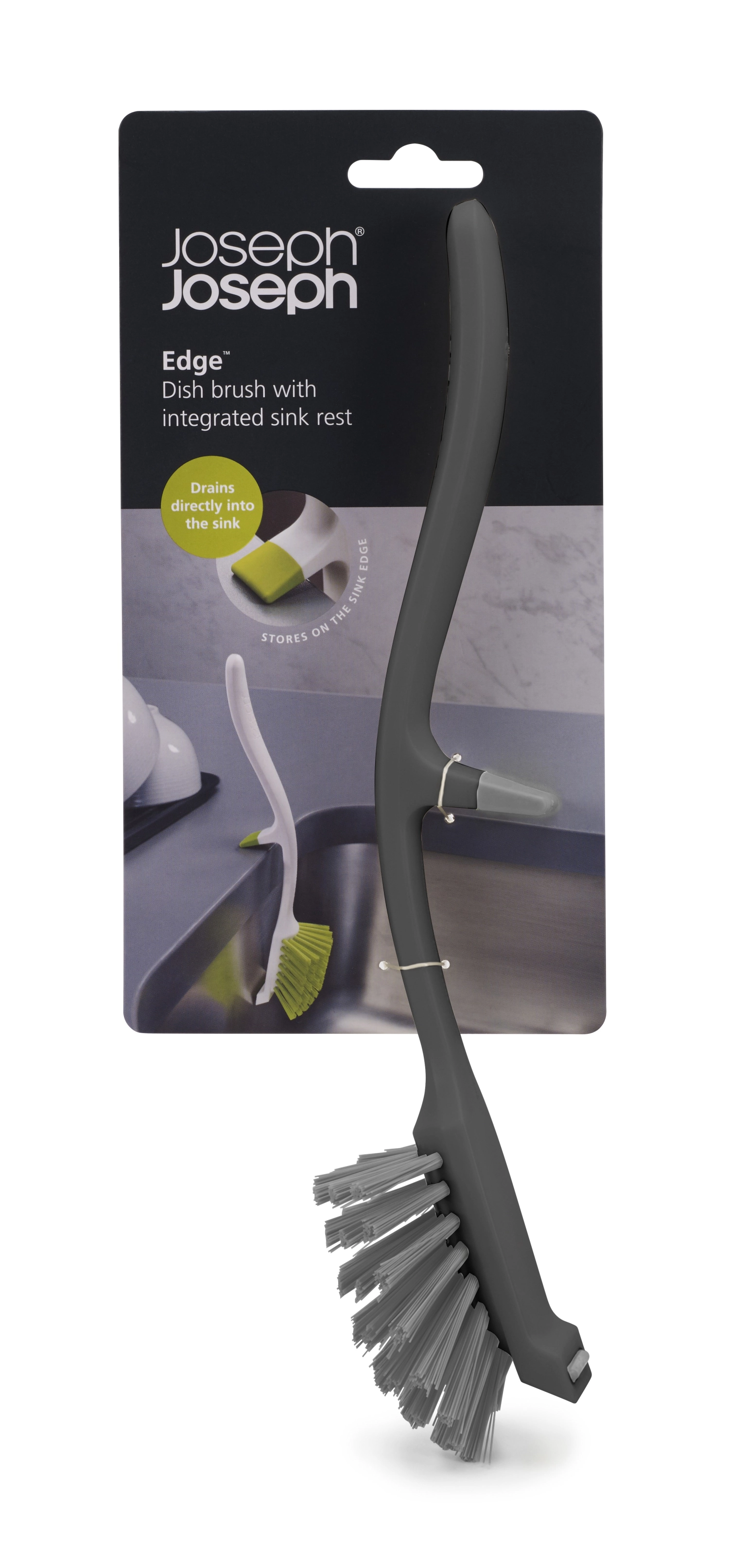 Edge dish brosse de nettoyage grise