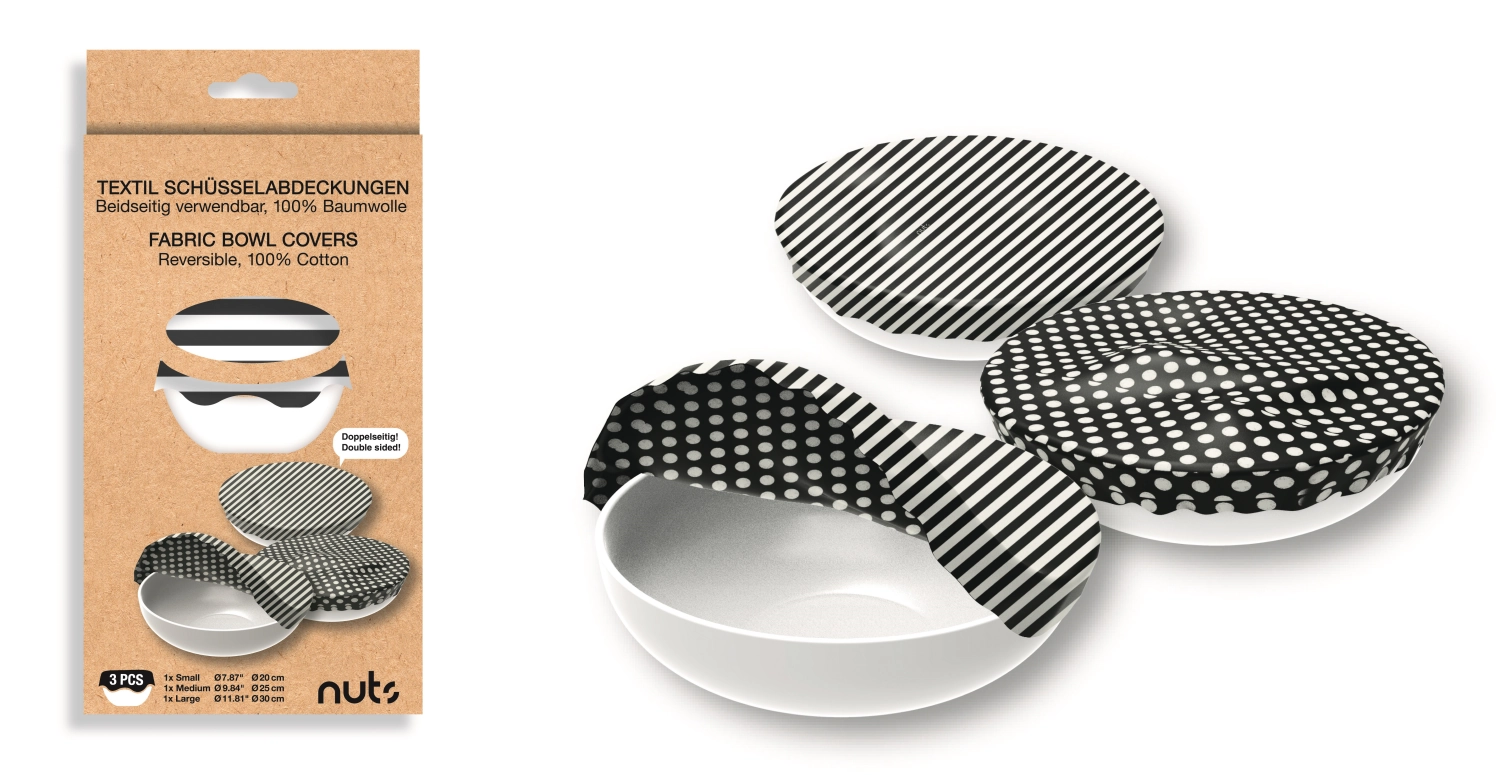 3er Set Schüsselabdeckung Baumwolle