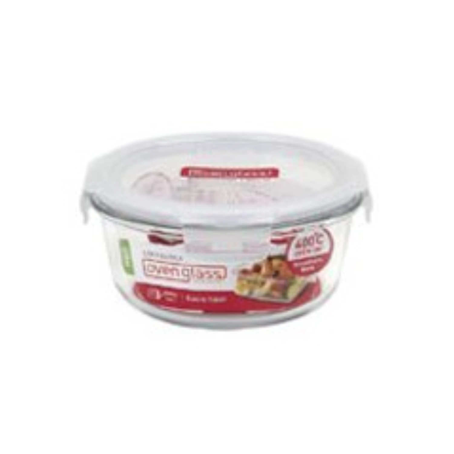 Récipient en verre pour four avec couvercle rond