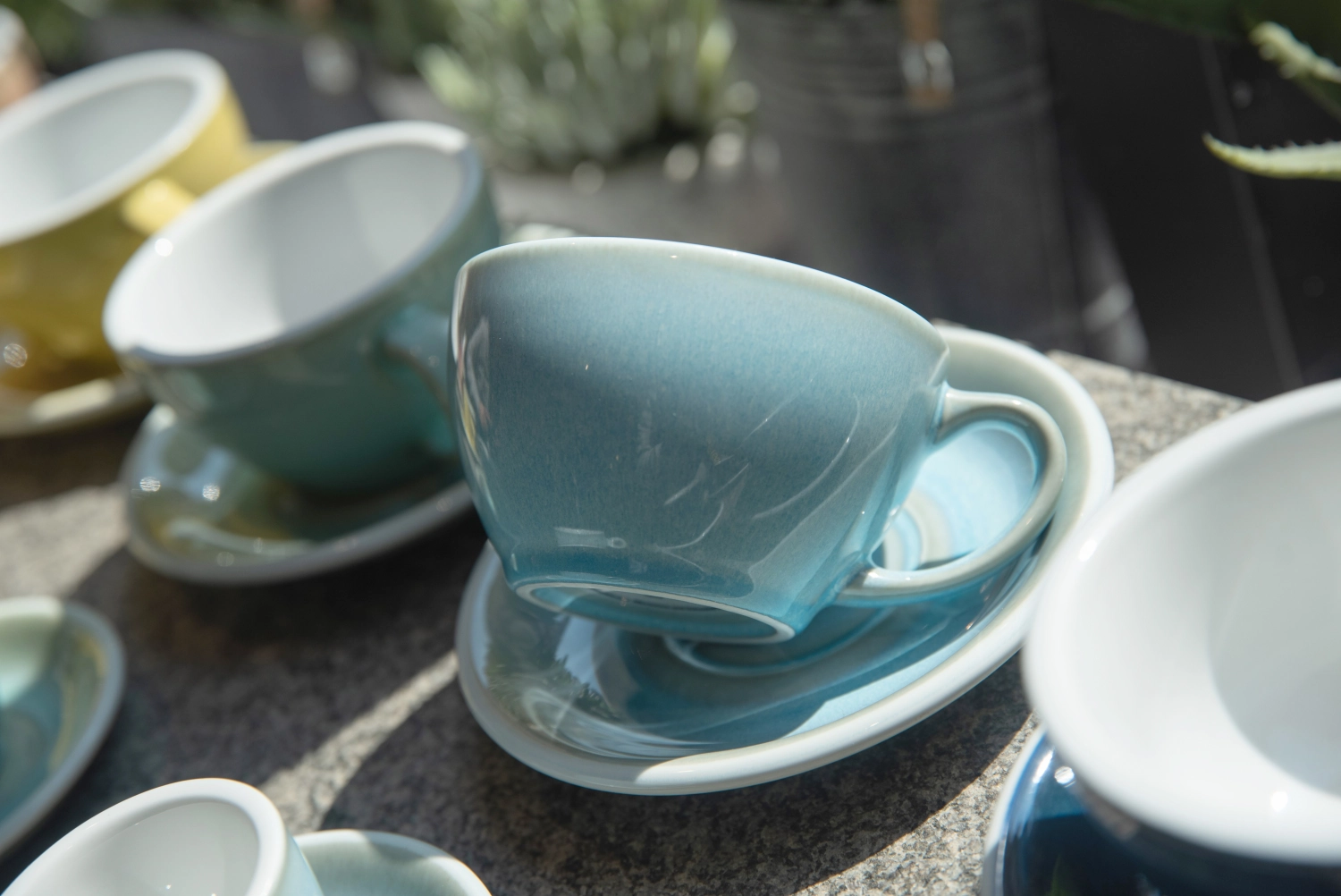 11.5cm soucoupe à espresso bleu glacé ice blue, egg