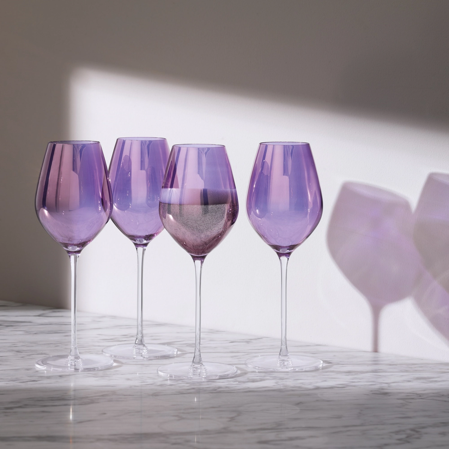 Set de 4 flûtes à champagne aurora 285ml - polar-violet