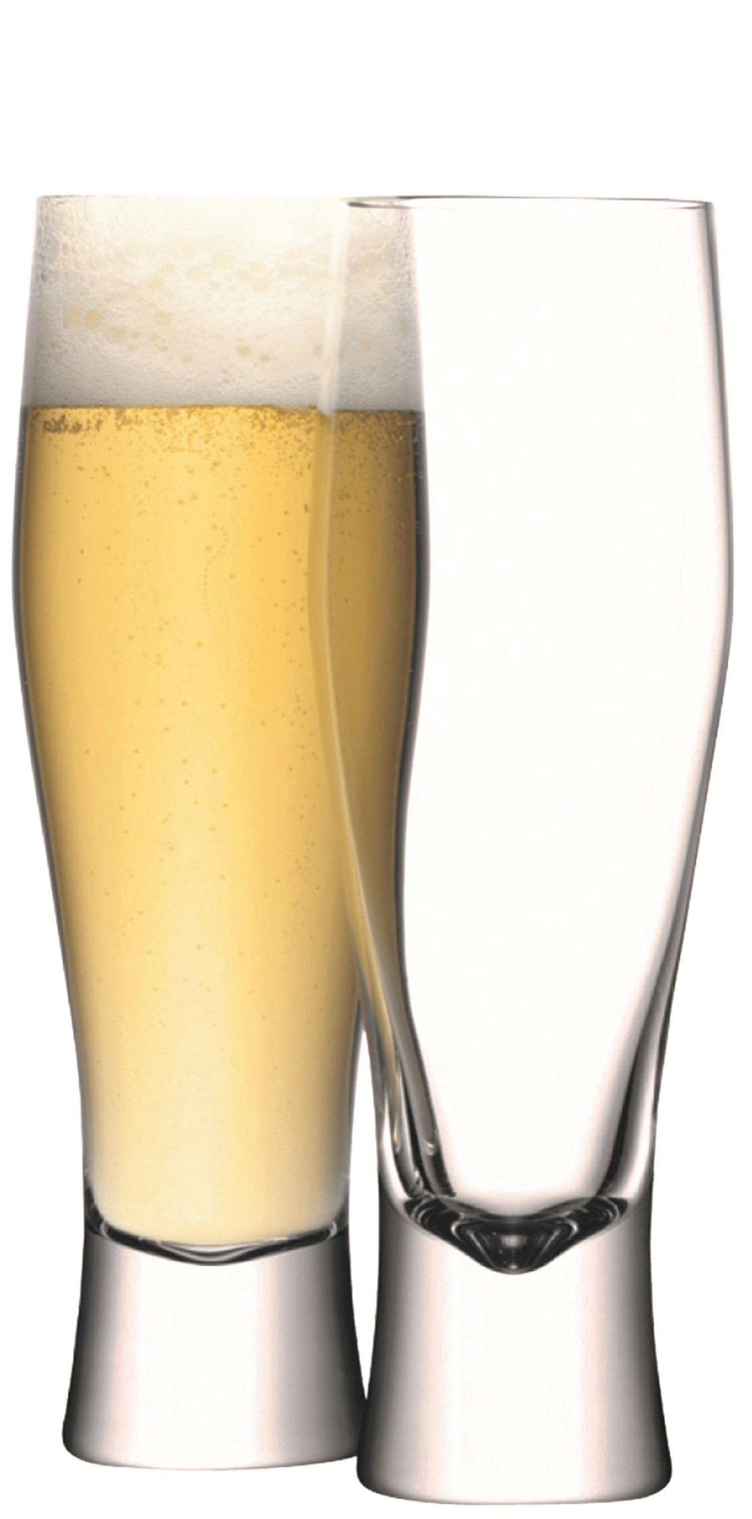 Bar verre à bière 400ml transparent x 2