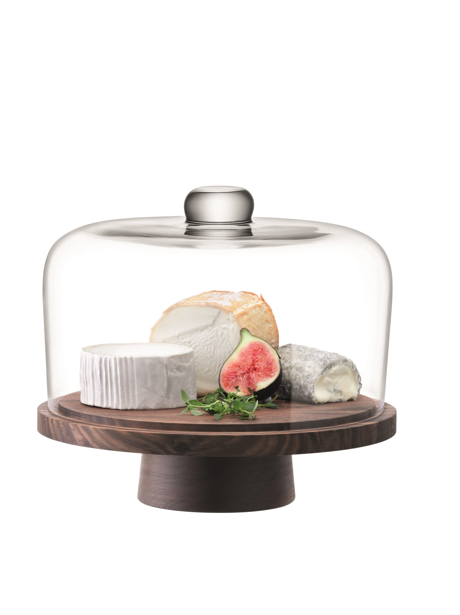 City cloche noyer sous-plat ø26cm h22cm clair