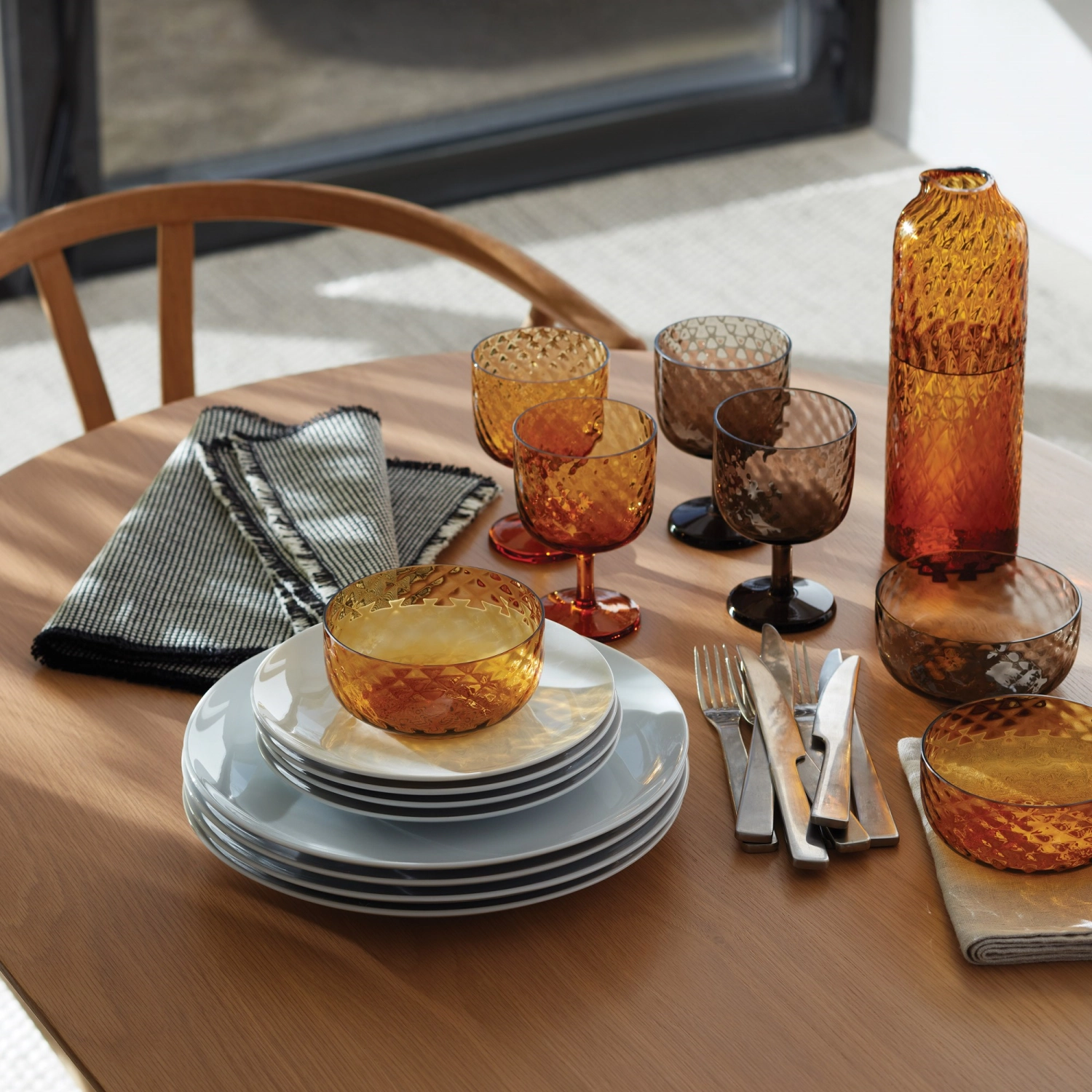 Set de 2 verres à vin dapple 325ml earth brown