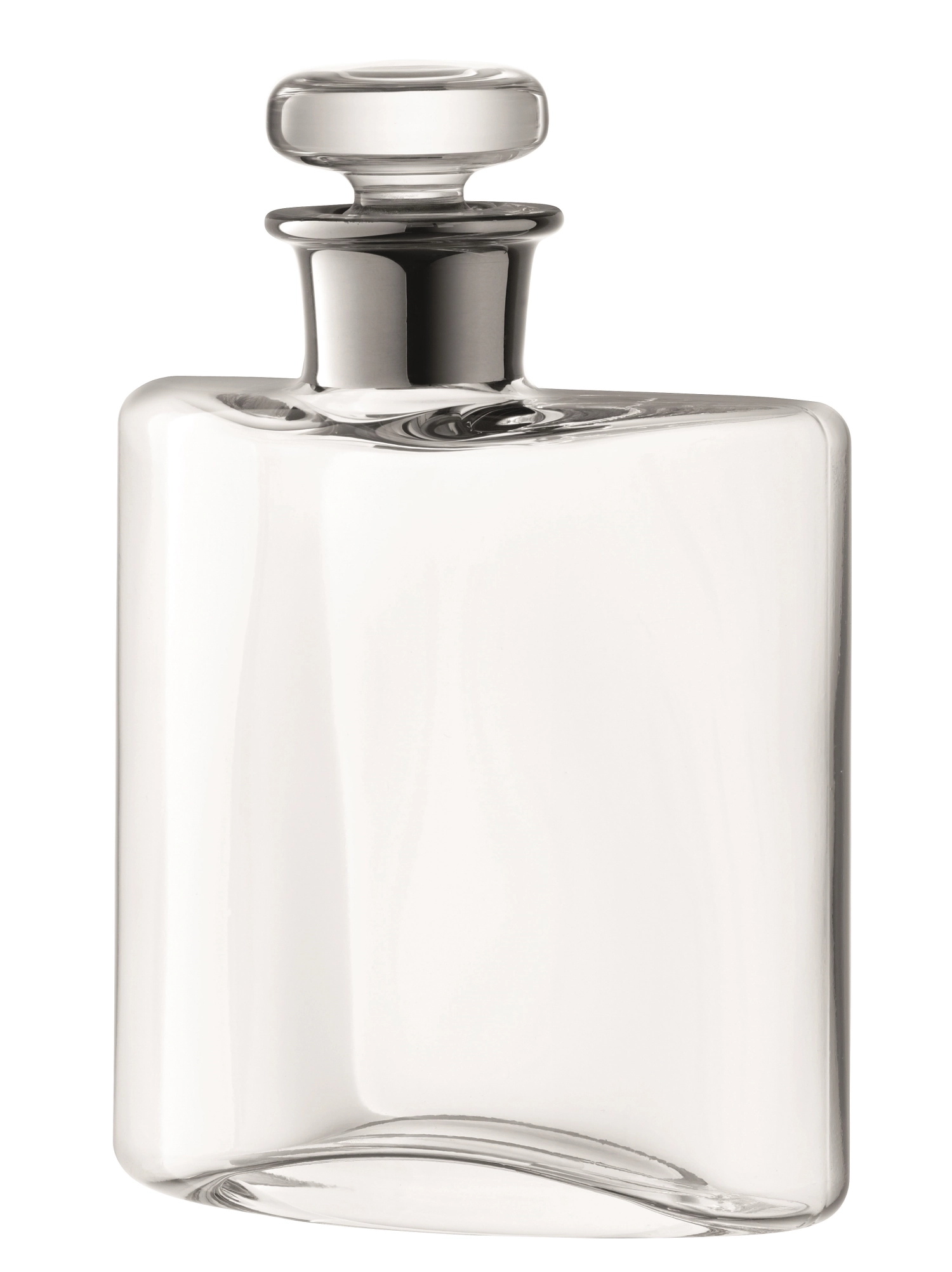 Flask carafe 350ml transparent col platine