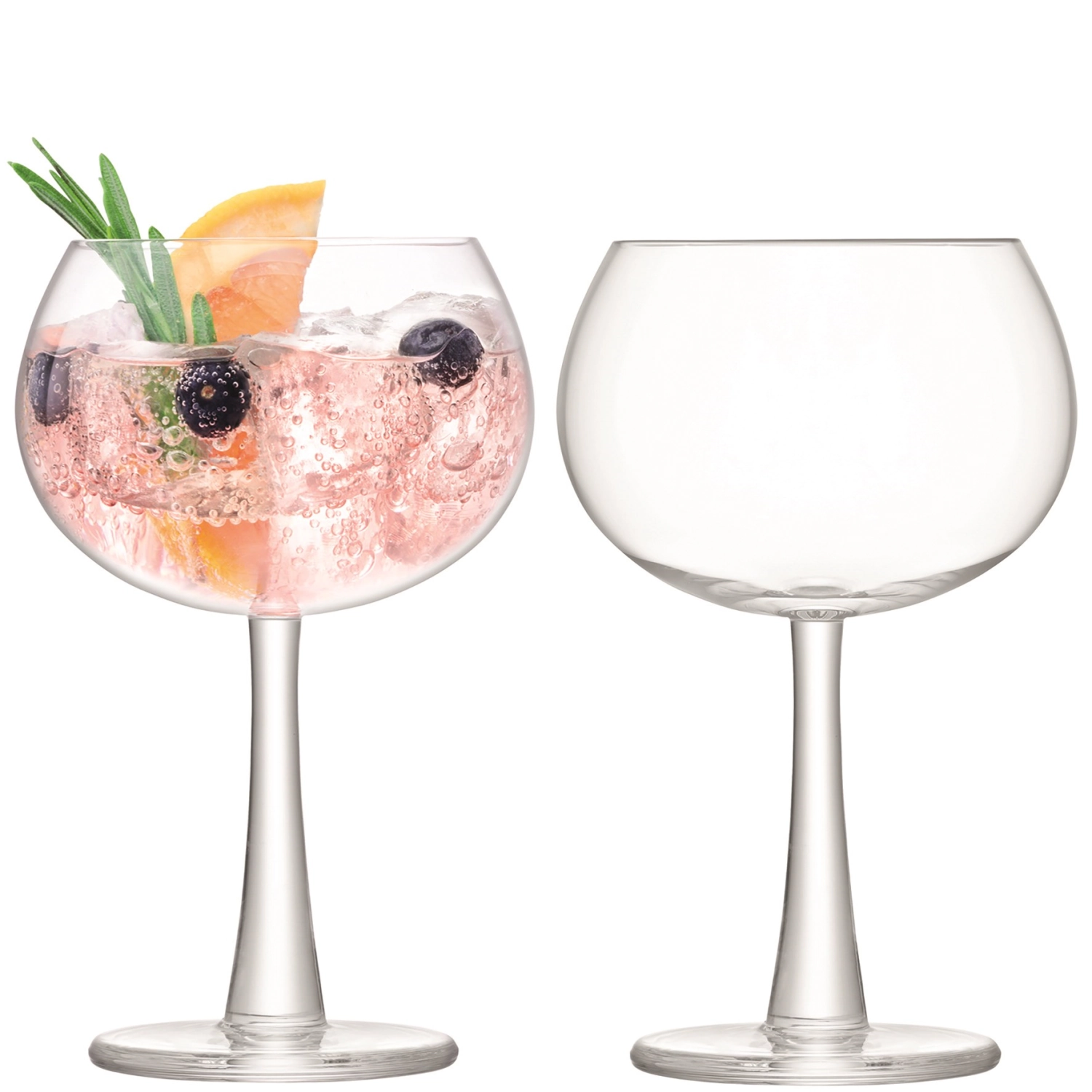 Set de 2 verres ballon à gin 420ml - transparent