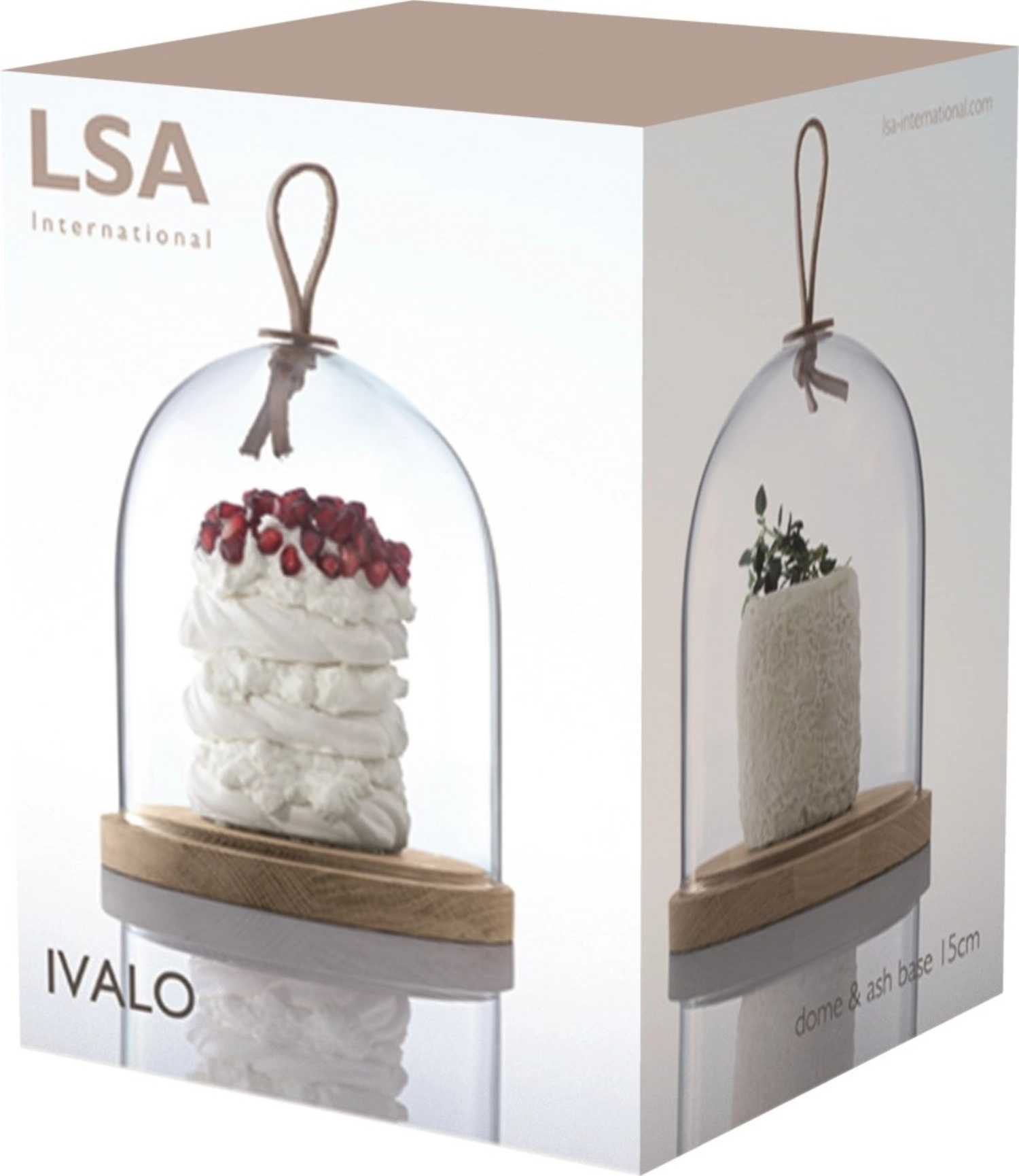 Ivalo couvercle plaque en frêne ø15cm - transparent