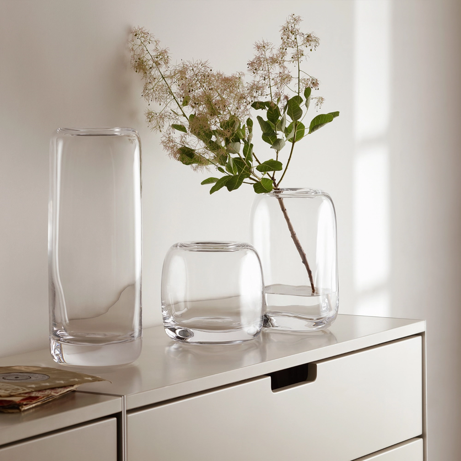 Melt vase h15cm transparent