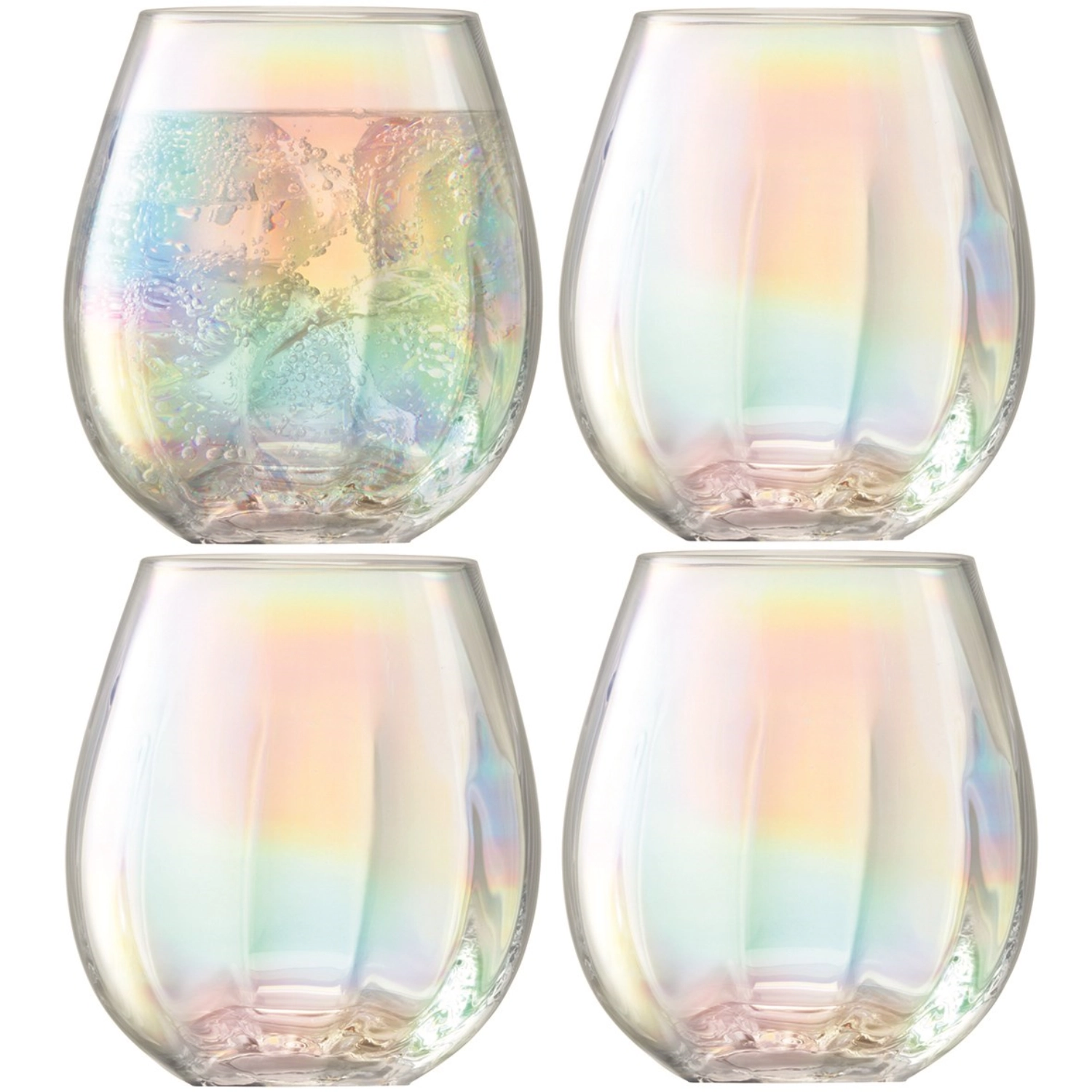 4er Set Pearl Becher 425ml - perlmutt